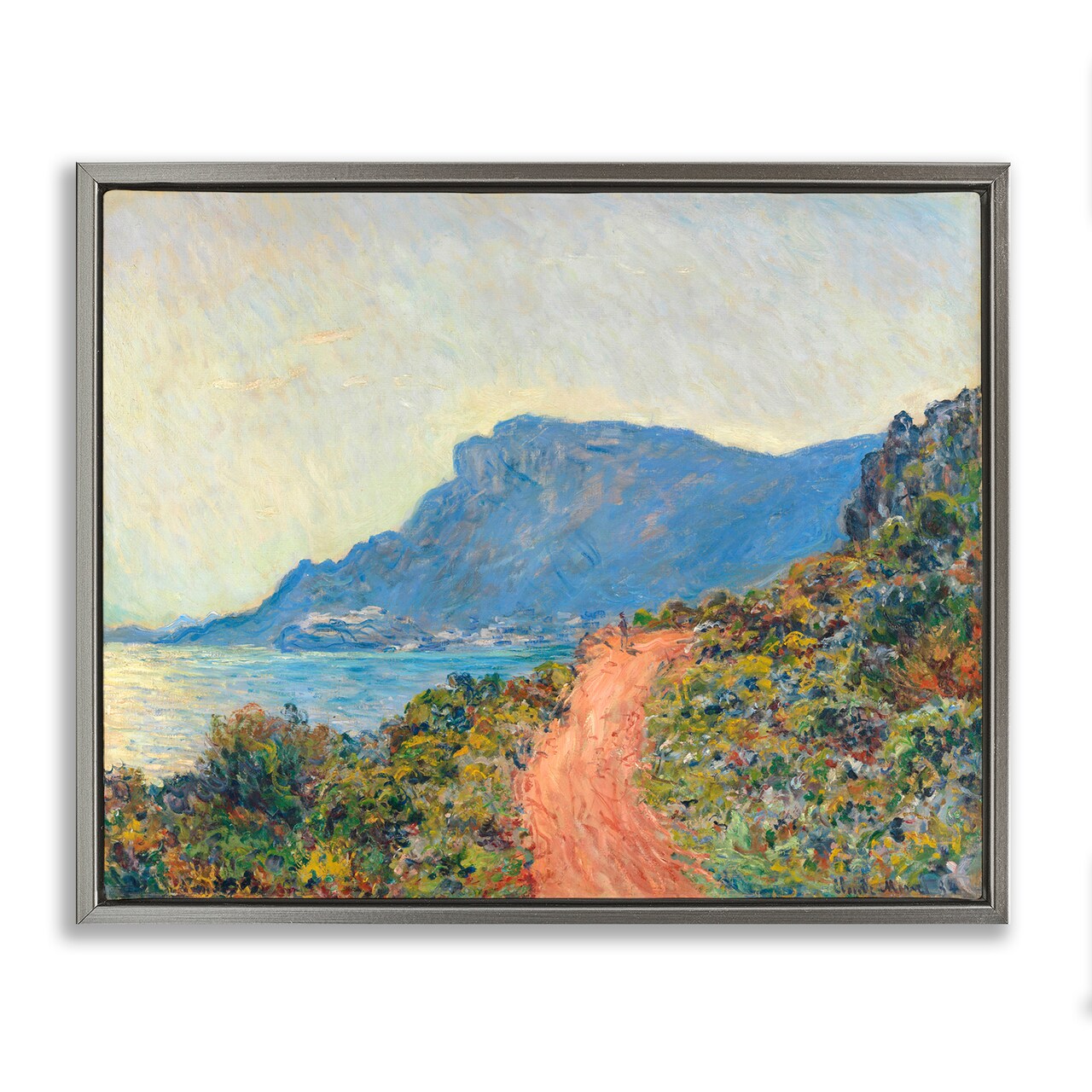 Stupell Industries Classic Monet Mountain Landscape Framed Floater Canvas Wall Art Design by one1000paintings